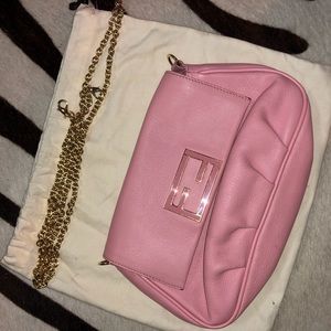 Pink Fendi leather crossbody bag